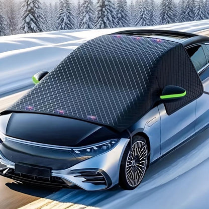 Pare-soleil universel pour pare-brise de voiture, protection magnétique contre la neige en tissu Oxford, protection contre le gel en hiver, bande réfléchissante pour le rétroviseur la nuit