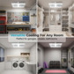 🌀💡Ventilateur de plafond avec éclairage LED 2-en-1 – Double système de refroidissement, ultra-lumineux, installation sans outils