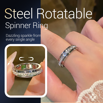 💍 PROMO FLASH : 50% DE RÉDUCTION ! 🔄Bague Rotative en Acier Titane ✨