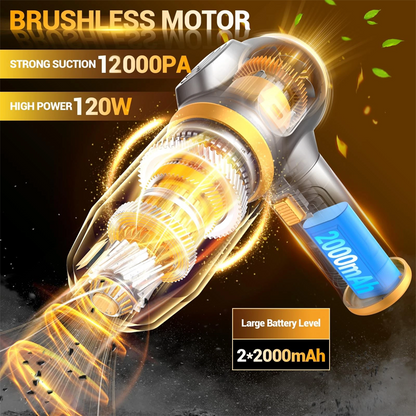 ⚡🧹 Mini aspirateur baladeur – Sans fil, filtres lavables, coincez-le dans le vide-poche, toujours prêt pour une retouche express sur les sièges, les tapis ou le clavier 🖥️🛋️