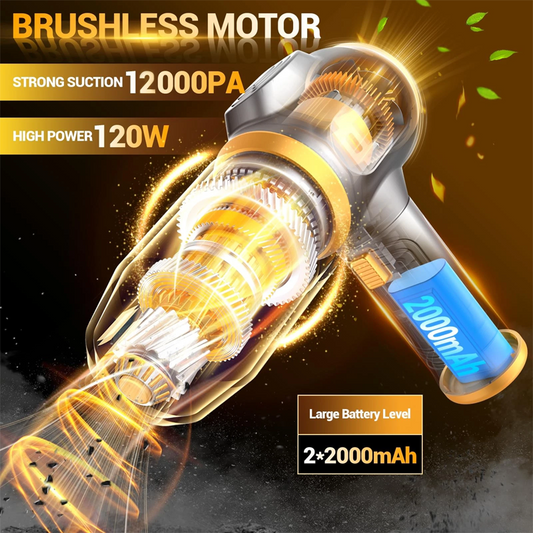 ⚡🧹 Mini aspirateur baladeur – Sans fil, filtres lavables, coincez-le dans le vide-poche, toujours prêt pour une retouche express sur les sièges, les tapis ou le clavier 🖥️🛋️