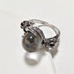 📢📢50 % DE RÉDUCTION !! ⏰Bague boule de cristal gothique – Ajustable, plaquée argent antique, orbe mystique et cuivre durable ✨🔮