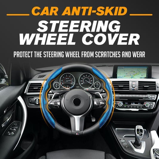 🖐️🧤 Housse universelle de volant – Cuir carbone, finition anti-transpirante, confort et sécurité de conduite améliorés 🌬️🚘
