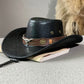 🤠 OFFRE LIMITÉE -50% ! ✨ Chapeau de Cowboy Vintage à Large Bord & Lanière – PU, Taille Unique, Réglable ☀️