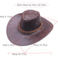 🤠 OFFRE LIMITÉE -50% ! ✨ Chapeau de Cowboy Vintage à Large Bord & Lanière – PU, Taille Unique, Réglable ☀️