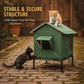 🐈🌧️ Maison pour chat extérieure surélevée toutes saisons – Oxford + aluminium thermique, imperméable et isolée, pliable, un refuge douillet contre la pluie, le froid et le soleil, en toute saison ☀️❄️