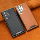 Etui magnétique anti-chute en simili-cuir de luxe pour Samsung