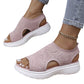 👡50 % DE RÉDUCTION EN CE MOMENT ! 💐 Sandales à semelle compensée en tricot respirant pour femme – Tige en tricot aéré, semelle rembourrée et chaussures d'été légères et confortables ✨
