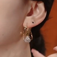 📢📢50 % DE RÉDUCTION !! ⏰Boucles D'Oreilles Double Anneau Boule Zirconia Scintillante