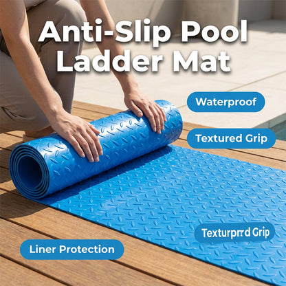 🛡️ 50 % DE RÉDUCTION POUR UNE DURÉE LIMITÉE ! ✨ Tapis antidérapant pour échelle de piscine – PVC résistant, polyvalent, facile à nettoyer 🌊