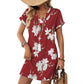 Robe d'été imprimé floral - Coupe ample & Grande taille (2XL-3XL) 🌸Robe Midi Boho Floral - Loose & Confortable pour Toutes les Silhouettes ☀️