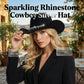 🤠 PROMO LIMITÉE 50% DE RÉDUCTION ! 💥 Chapeau Cowboy Strass Cœur Femme – Scintillant, Accents Cœur, Festival Prêt ✨
