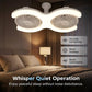 💡🔥 -50% ! Ventilateur Plafond LED Double Tête E27 – Double Rangée Grande Capacité Ventilation Refroidissement Instantané, LED Haute Transmittance Sans Scintillement Économie Énergie, Ultra-Silencieux Installation Secondes · Blanc ✨