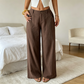 👖🔥 PROMO Pantalon femme taille haute jambe large confortable fluide cache les formes élégant quotidien ✨