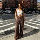 👖🔥 PROMO Pantalon femme taille haute jambe large confortable fluide cache les formes élégant quotidien ✨