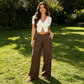 👖🔥 PROMO Pantalon femme taille haute jambe large confortable fluide cache les formes élégant quotidien ✨