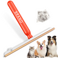 Racleur à poils d'animaux à long manche pour tapis