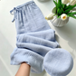 Pantalon Loungewear Femme à Taille Élastique en Coton