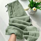 Pantalon Loungewear Femme à Taille Élastique en Coton