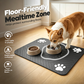 🐾💧 Tapis de gamelle pour animaux facile à nettoyer – Bordure anti-débordement, surface imperméable, un coup d’éponge et c’est propre, fini les éclaboussures d’eau et les croquettes éparpillées sur le carrelage 🧼🐶