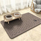 🐾💧 Tapis de gamelle pour animaux facile à nettoyer – Bordure anti-débordement, surface imperméable, un coup d’éponge et c’est propre, fini les éclaboussures d’eau et les croquettes éparpillées sur le carrelage 🧼🐶