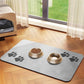🐾💧 Tapis de gamelle pour animaux facile à nettoyer – Bordure anti-débordement, surface imperméable, un coup d’éponge et c’est propre, fini les éclaboussures d’eau et les croquettes éparpillées sur le carrelage 🧼🐶