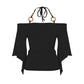 👗 OFFRE LIMITÉE -50% ! ✨ Top Femme à Épaules Dénudées & Col Licou – Haut d'Été Sans Bretelles