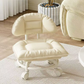 ☁️ 50% DE RÉDUCTION ! 🪑 Tabouret Nuage à Roulettes – Mousse Haute Densité & Tissu Premium – Pivotant & Silencieux for Maison