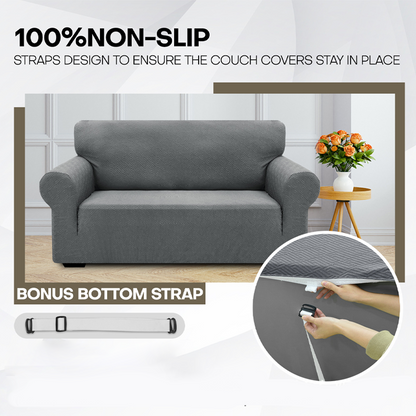 📢📢 -50 % !! ⏰Housse de canapé jacquard ultra-extensible avec sangles antidérapantes