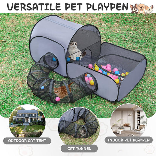 📢📢50% DE RÉDUCTION !! ⏰Grand Tunnel pour Chat - Jeu et Détente🐈🐈‍⬛🏠
