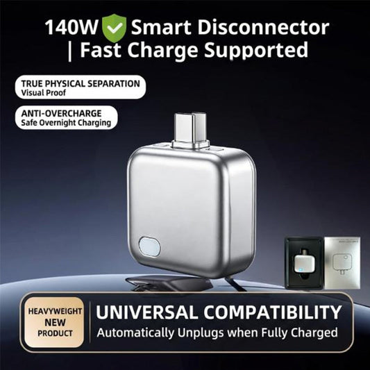 🌞⚡ PROMO FLASH 50% ! Chargeur Rapide 140W avec Arrêt Automatique IA – USB-C PD 3.1, Protection Intelligente, Voyant Lumineux, Compatible iPhone, MacBook, Tablettes 🔋