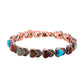 ⏳ PROMO FLASH : 50% DE RÉDUCTION ! Bracelet Magnétique Finition Cuivre Antique – Pierres Synthétiques Turquoise & Corail for Élégance Vintage au Poignet ❤️✨
