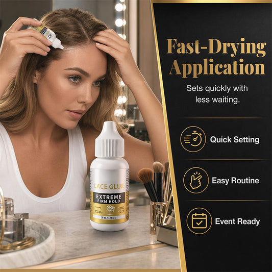 📢📢50 % DE RÉDUCTION !! ⏰Colle pour perruques en dentelle à fixation ultra-forte