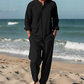⏳ OFFRE LIMITÉE – 50% DE RÉDUCTION ! 🔥 Ensemble Chemise et Pantalon Casual Minimaliste Homme – Tissu Mélangé Respirant, Coupe Confortable & Look Assorti – Idéal pour la Plage et les Journées Chaudes 🌊