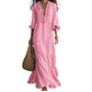 🔥 50% DE RÉDUCTION ! 👗 Robe Maxi Étagée à Col V Volantée pour Femme – Tissu Léger Premium, Coupe Aérienne & Style Polyvalent – Idéale pour l’Été, la Plage et les Soirées – 5 Coloris, Tailles S à 2XL 🌸✨