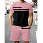 🛍️ -50 % – Ensemble 2 pièces décontracté pour homme – T-shirt à manches courtes & short à cordon de serrage, respirant & confortable au quotidien 👕
