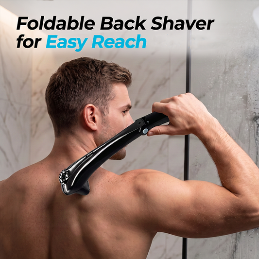Rasoir dorsal électrique pour hommes avec poignée pliable à 180°