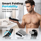 Rasoir dorsal électrique pour hommes avec poignée pliable à 180°