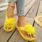 Tongs Florales Femme – Sandales d'Été Légères