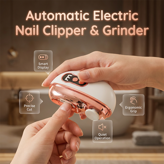 🏠 50 % de réduction – Coupe-ongles électrique & polisseur 2-en-1 – Coupe & limage automatiques, silencieux, sûr & rechargeable – Pour toute la famille ✨