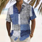 👔🎨 -50% ! 🌿 Chemise Homme à Motifs Contrastés – Coupe Ample, Respirante & Lavable en Machine – 6 Coloris