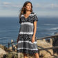 🏖️ Soldes d'été -50% 🏝️🐆Robe Midi Léopard Femme Col V👗✨
