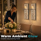 🕯️🛒 -50% ! 🏠Appliques Murales Bougeoirs en Verre Cristal Concassé – Lot de 2 – Finition Miroir & Lueur Ambiante pour Déco Élégante.