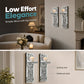 🕯️🛒 -50% ! 🏠Appliques Murales Bougeoirs en Verre Cristal Concassé – Lot de 2 – Finition Miroir & Lueur Ambiante pour Déco Élégante.