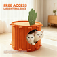🥕 -50% ! 🐱 Nichouette Confortable pour Chat en Forme de Carotte – Feutre Premium – 40×40×30/40 cm – Repos, Griffage & Cachette 3-en-1 🧶