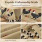 Nappe Rustique Vintage à Motif Coq