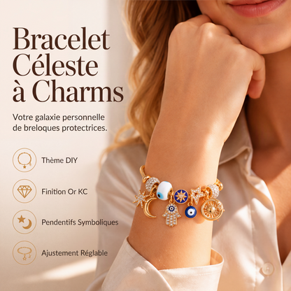 🌙✨ Bracelet à Breloques Célestes Soleil et Lune ✨🌙