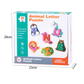 🧩🌳 Jouet d’association lettres et animaux en bois – Bords lisses, pièces faciles à saisir, apprendre l’alphabet en s’amusant dès le plus jeune âge 🎨👶