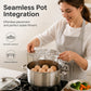 Grille de Cuisson à Vapeur Pliable en Acier Inoxydable 316L pour Casseroles