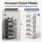 🛒🚪 -60% ! 🛠️Organisateur de Rangement Pliable à Plusieurs Niveaux avec Roues.